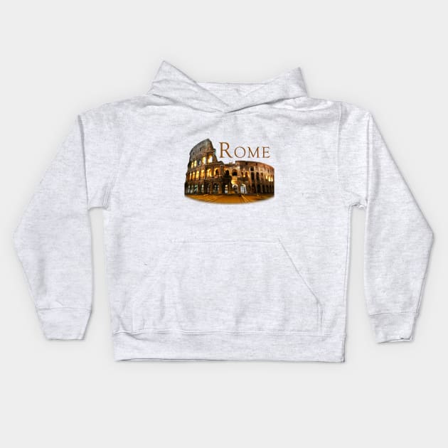 Rome: The Colosseum Kids Hoodie by RaeTucker